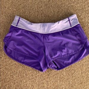 Lululemon purple speed short